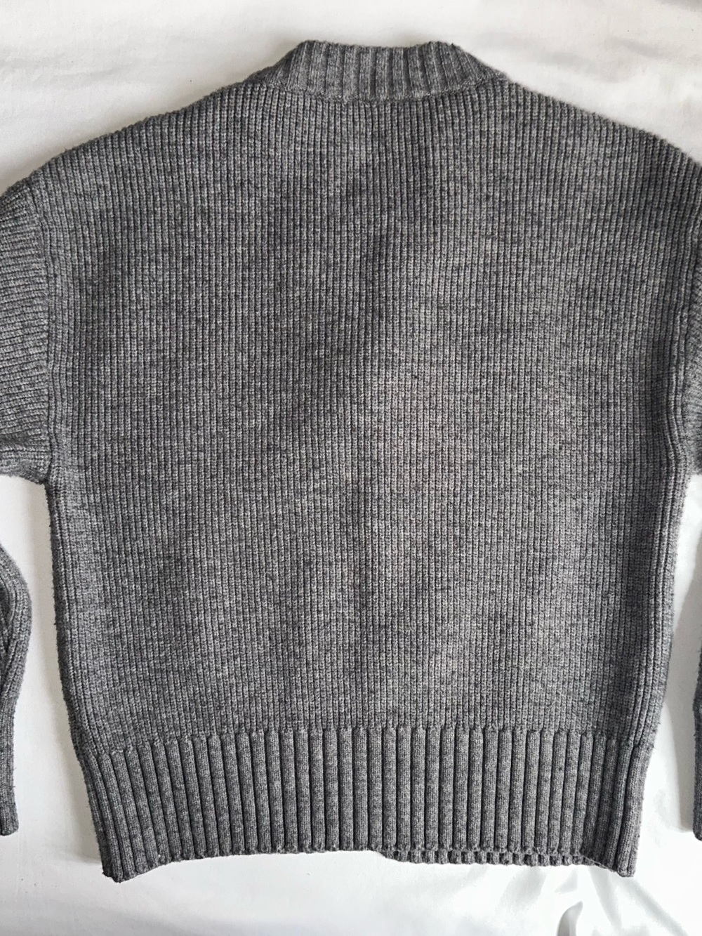 Source Unknown Gray Ribbed Zip Cardigan - Picture 4 of 4